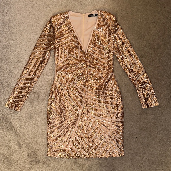 boohoo rose gold sequin dress Plus Size Rose Gold Midi Dress Uk Rose Gold Sequin Plus Size Full Sequin Bridesmaid Dress Boohoo